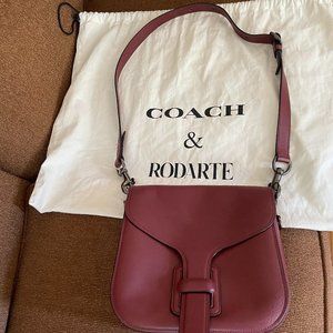Coach x Rodarte Courier Crossbody Bag Bordeaux Glovetanned Lthr